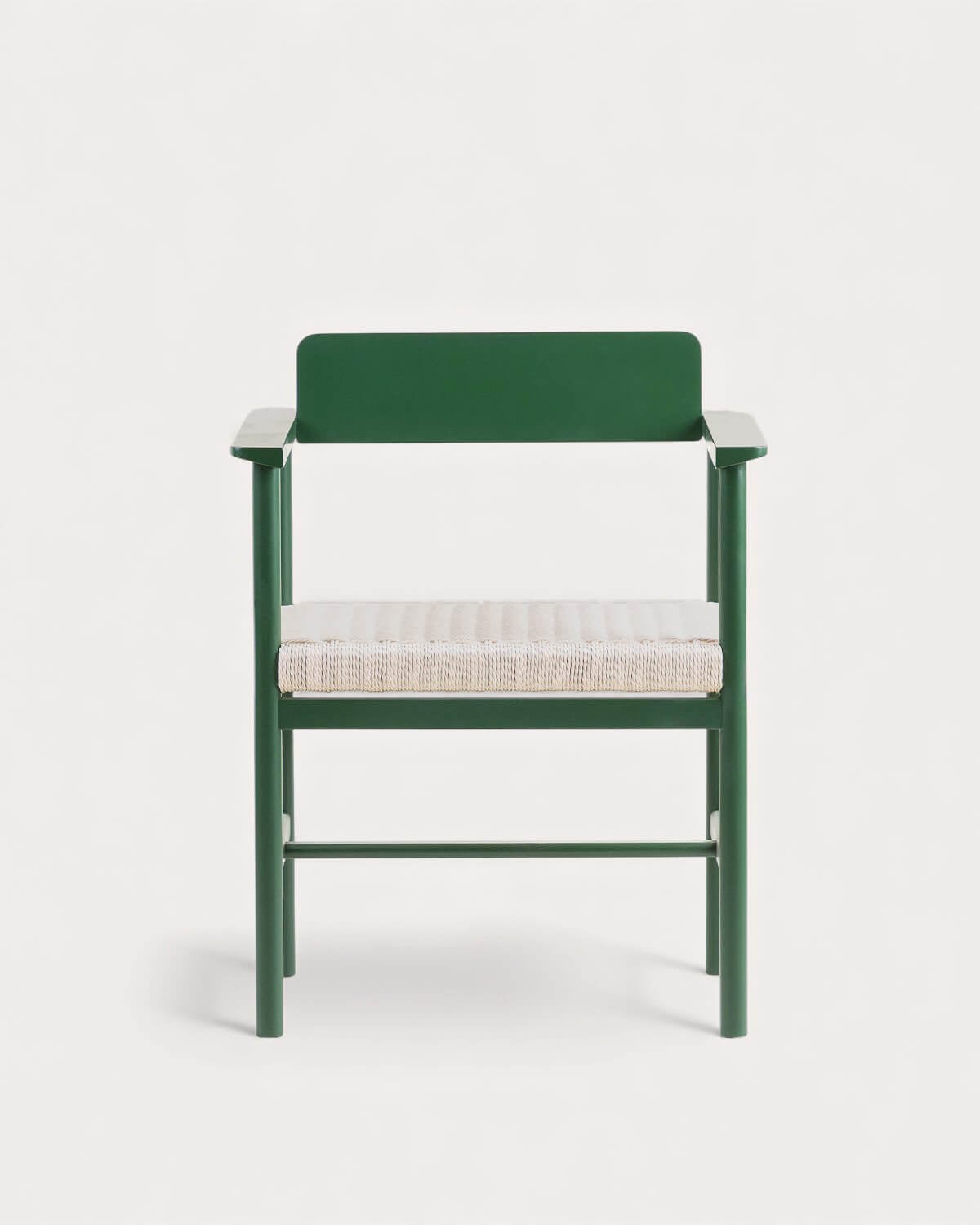 Silla de Comedor con Resposabrazos de Madera y Ratán Paula, imagen de galer&iacute;a 4777853