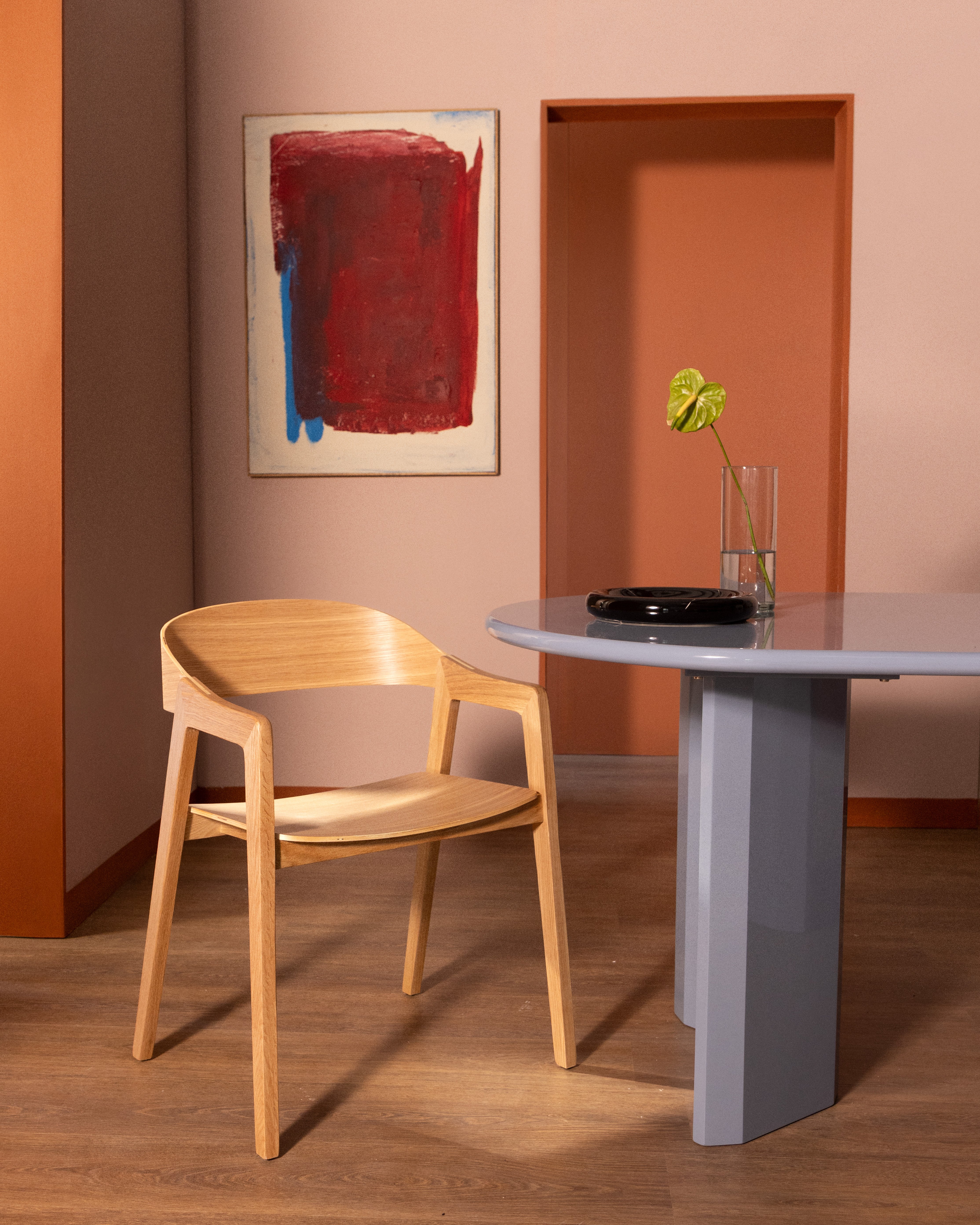 Silla de Comedor de Madera de Roble con Reposabrazos Laly, imagen de galer&iacute;a 2