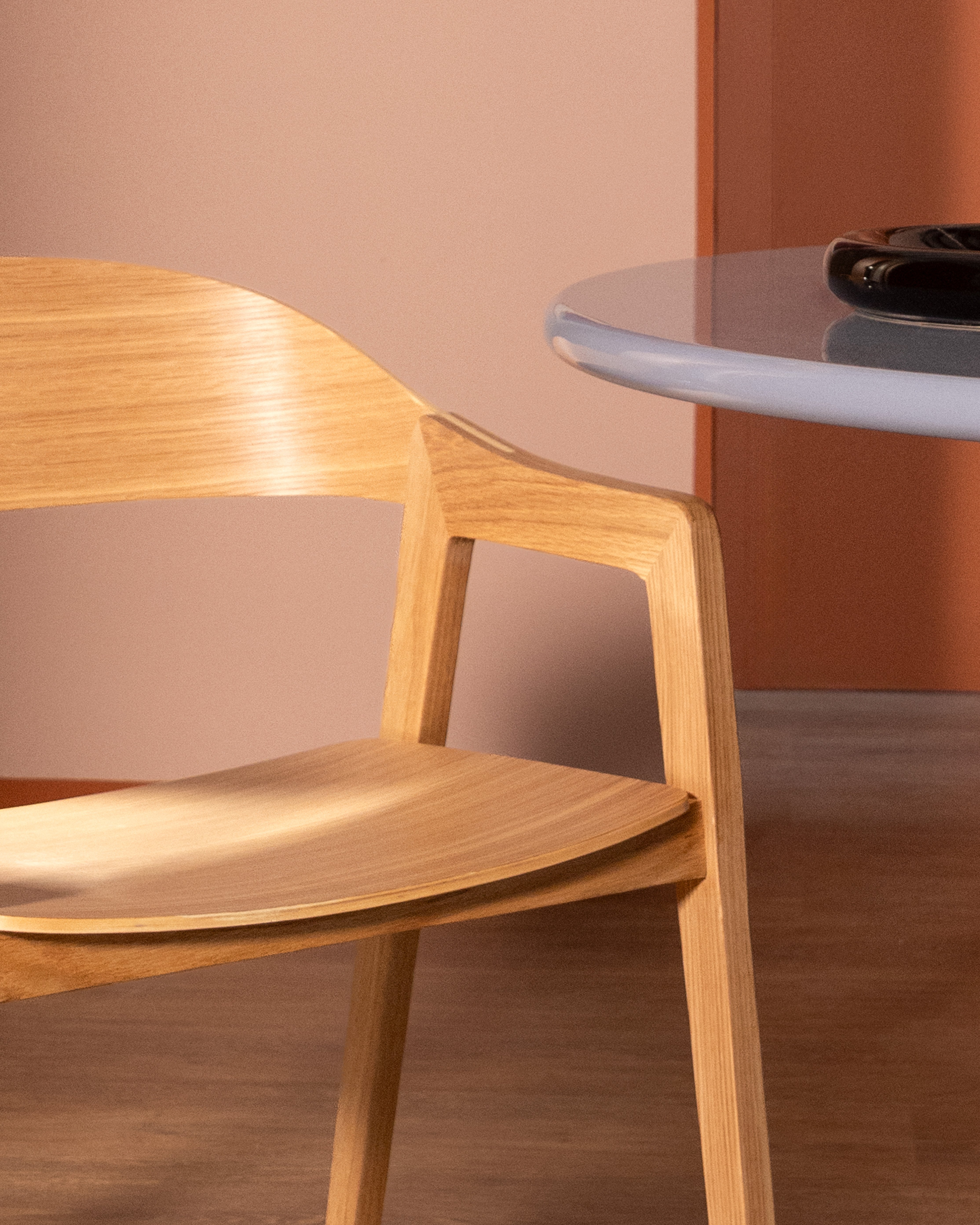 Pack 2 Sillas de Comedor de Madera de Roble con Reposabrazos Laly, imagen de galer&iacute;a 3