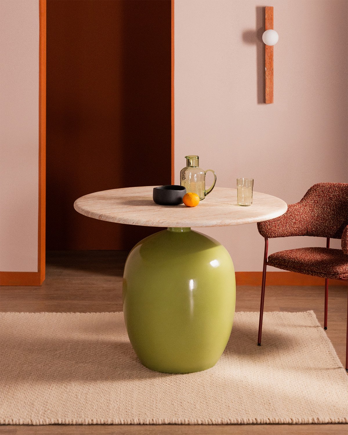 Mesa de Comedor Redonda de Cemento (Ø100 cm) Uxue, imagen de galería 2