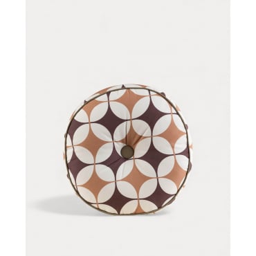 Cojín de Exterior Redondo de Tela (Ø40 cm) Edimbra Naranja Terra - The Masie