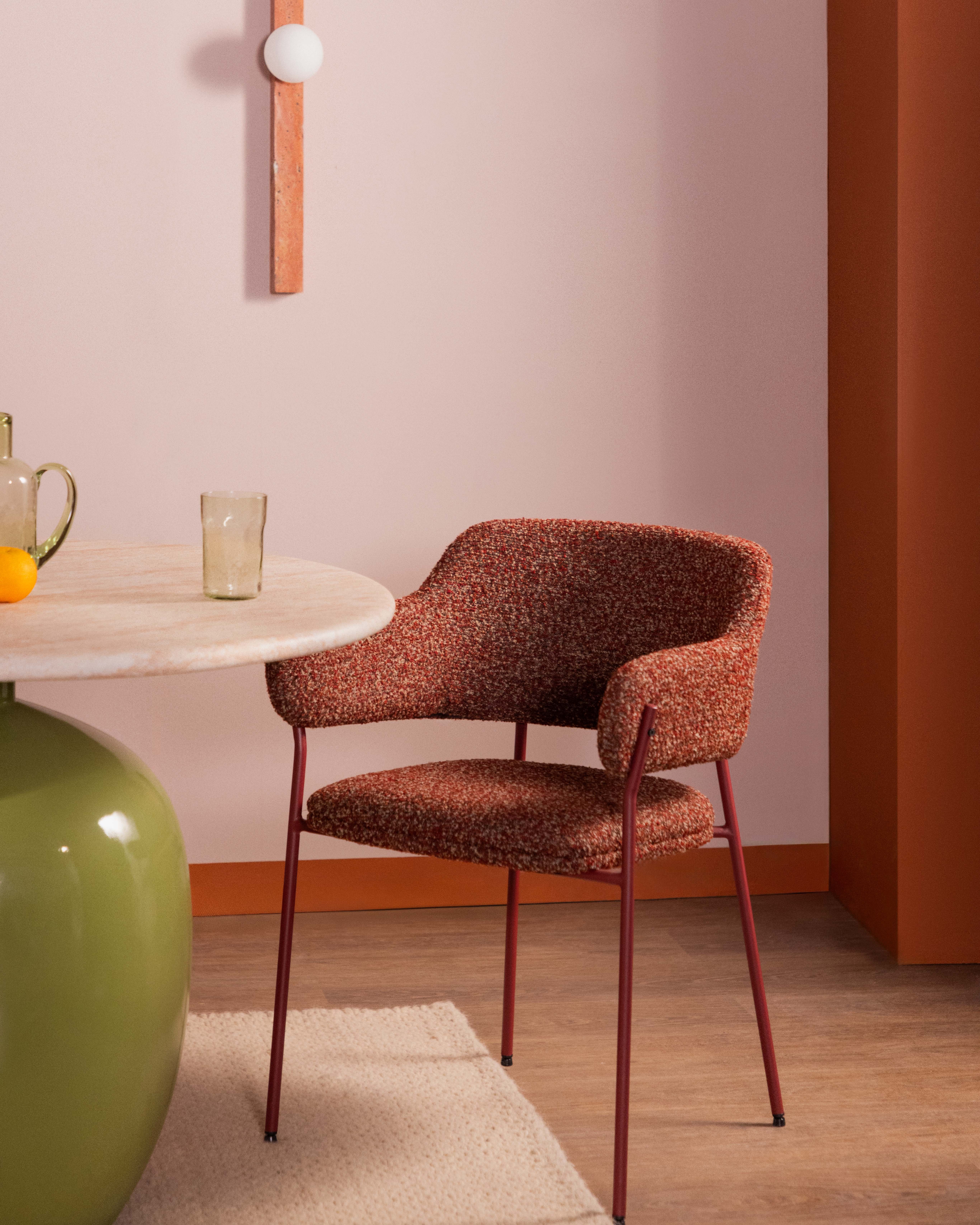 Silla de Comedor con Reposabrazos de Tela y Metal Stana, imagen de galer&iacute;a 2