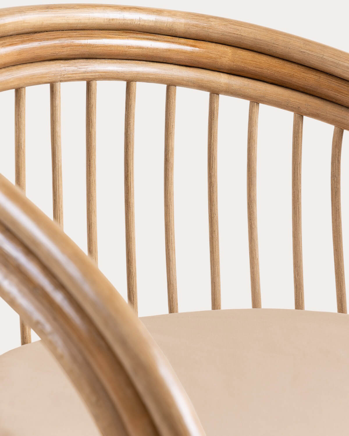 Sillón de Ratán Natural y Tela Kairi, imagen de galería 5