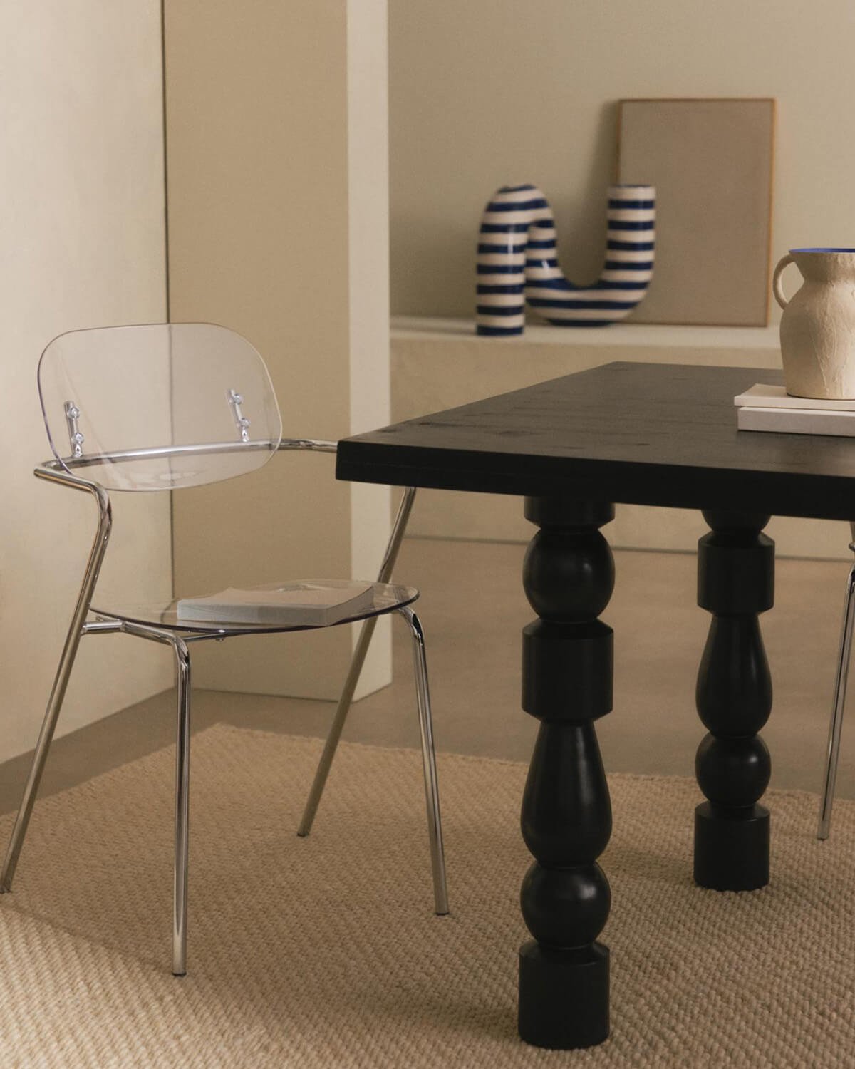 Silla de Comedor con Reposabrazos de Polietileno y Metal Pinha, imagen de galería 2