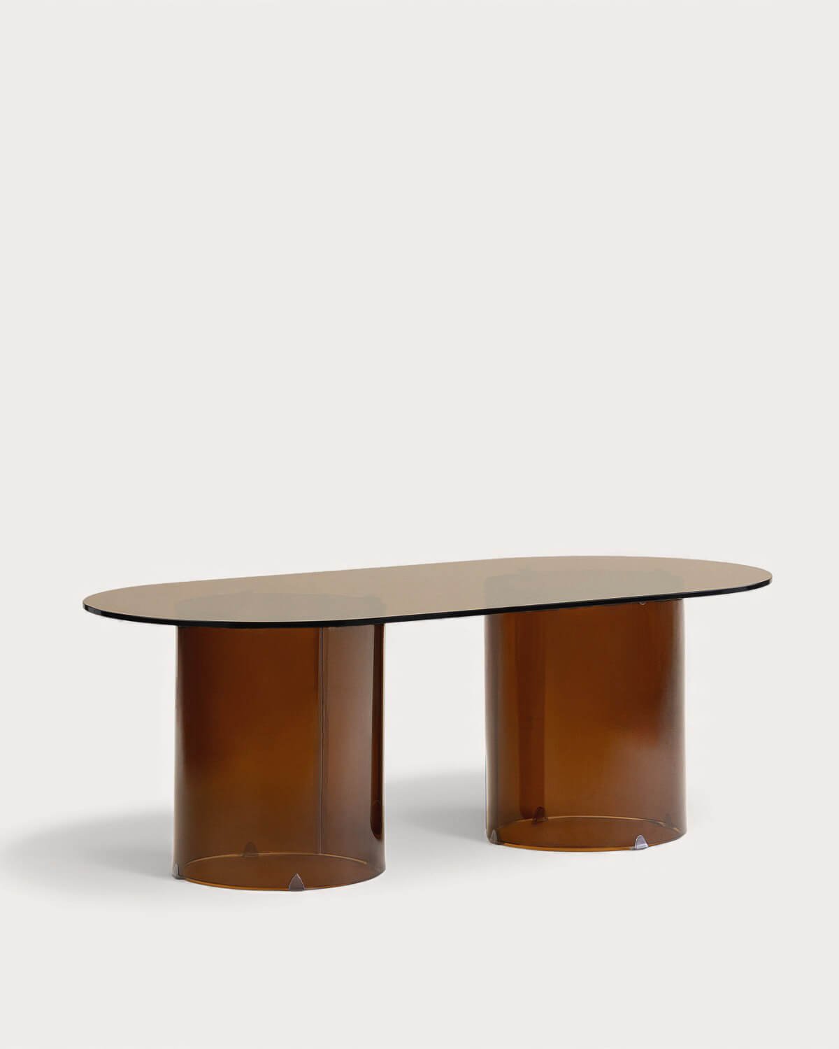 Mesa de Centro Ovalada de Cristal Templado (120x60 cm) Kolu, imagen de galería 1