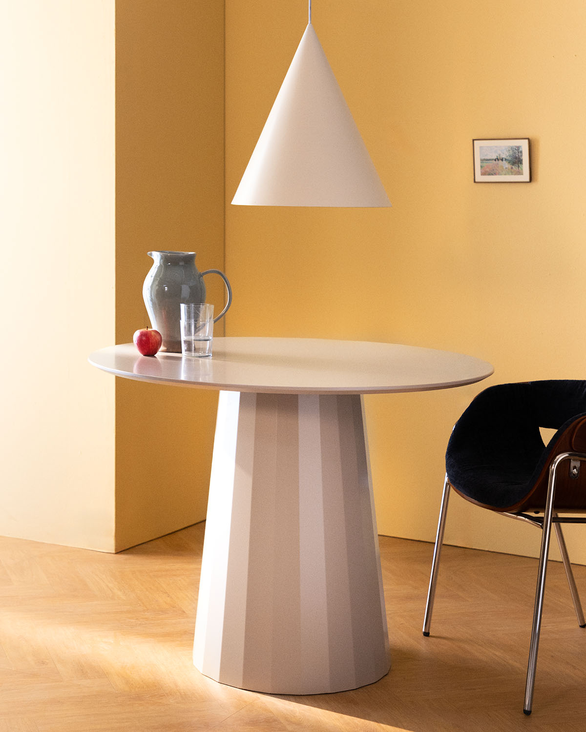 Mesa de Comedor Redonda de Madera y Metal (Ø100 / Ø120 cm) Irem, imagen de galer&iacute;a 2