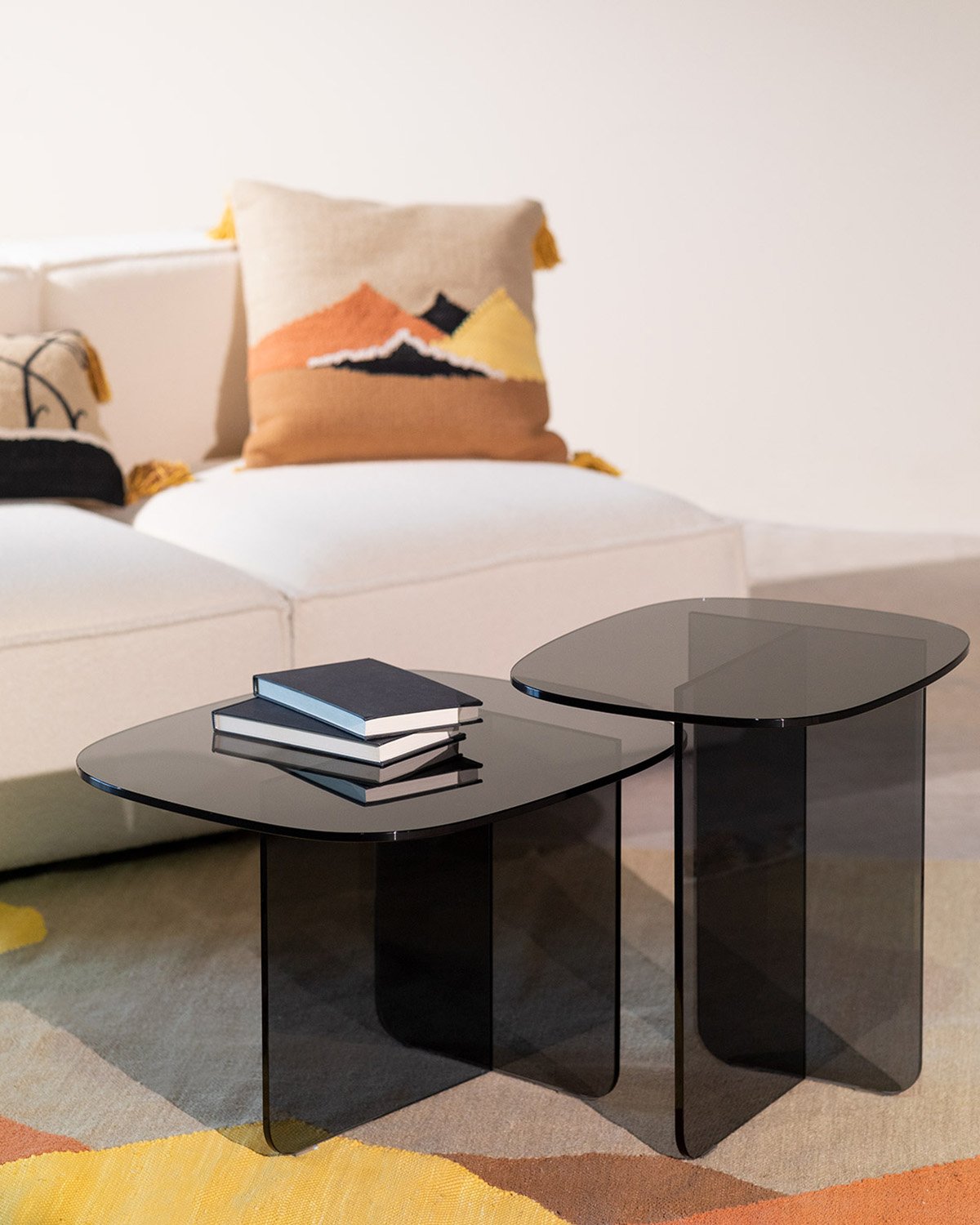 Set de Mesa Auxiliar y Mesa de Centro de Cristal Templado Urel, imagen de galer&iacute;a 2