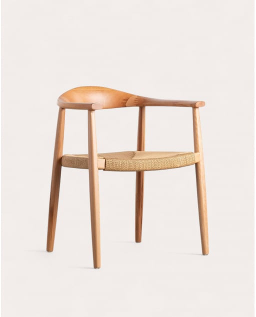 Silla de Comedor de Madera de Haya y Cuerda Vilno