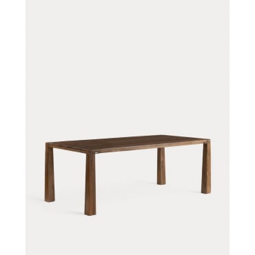 Mesa de Exterior Rectangular de Madera de Mango (200x100 cm) Brody Mango Oscuro - The Masie