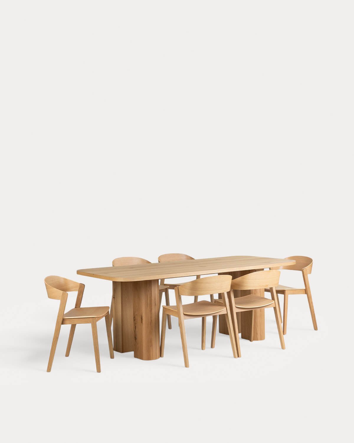 Set de Mesa de Comedor Rectangular de Madera (210x90 cm) Frichi y 6 Sillas de Madera Laly, imagen de galería 2