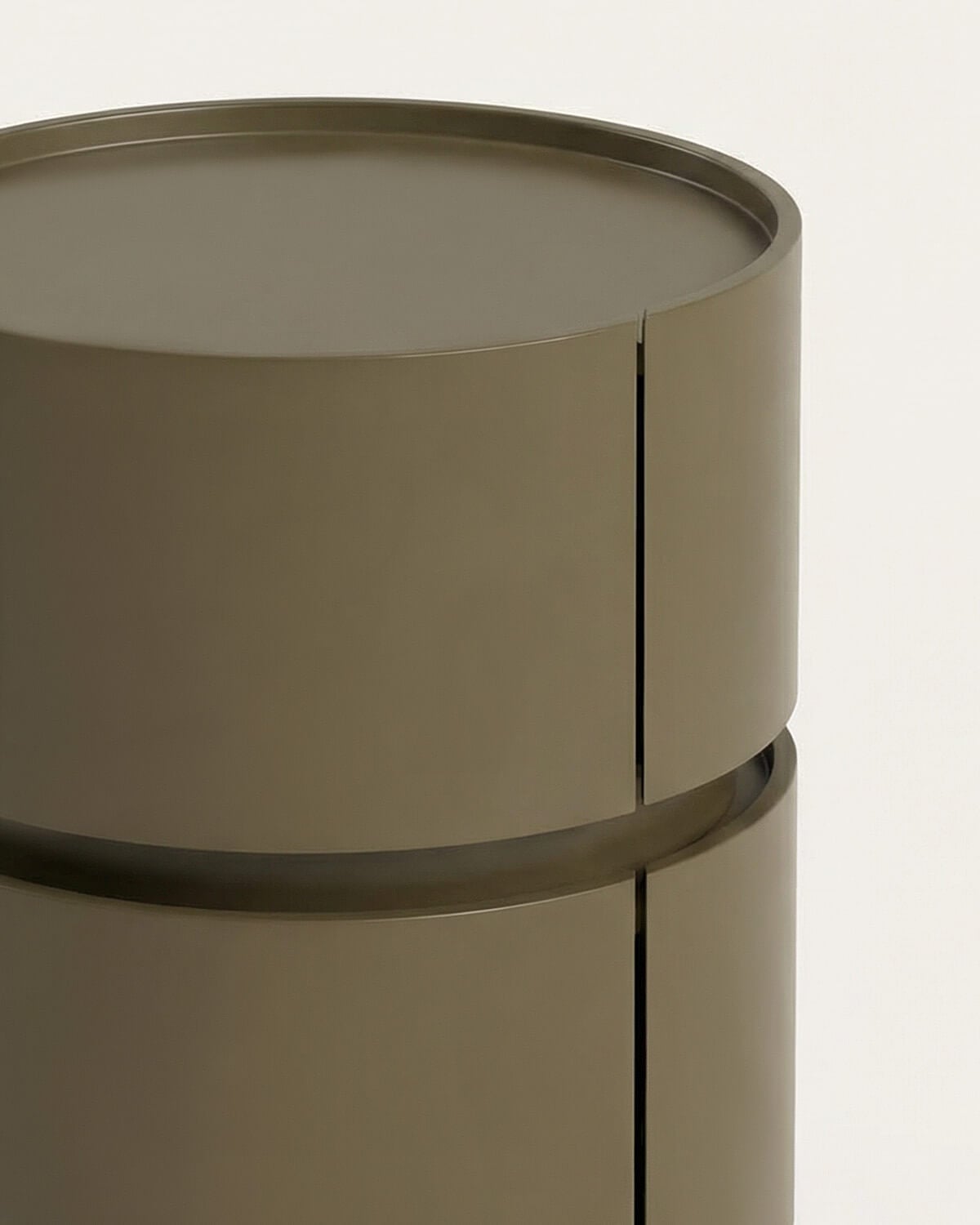 Mesa Auxiliar Redonda con 2 Cajones de Madera (Ø40 cm) Maele, imagen de galer&iacute;a 8