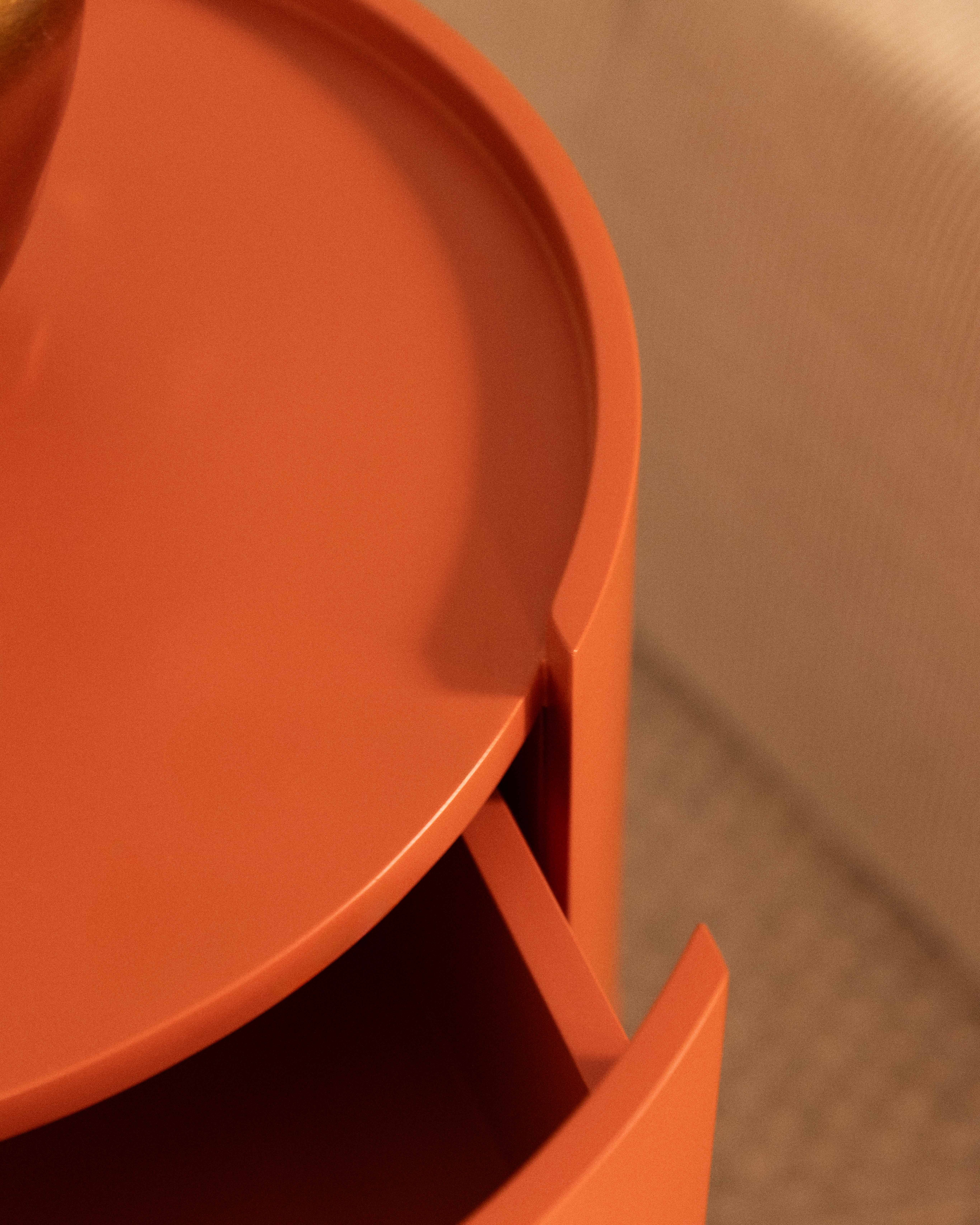 Mesa Auxiliar Redonda con 2 Cajones de Madera (Ø40 cm) Maele, imagen de galer&iacute;a 6