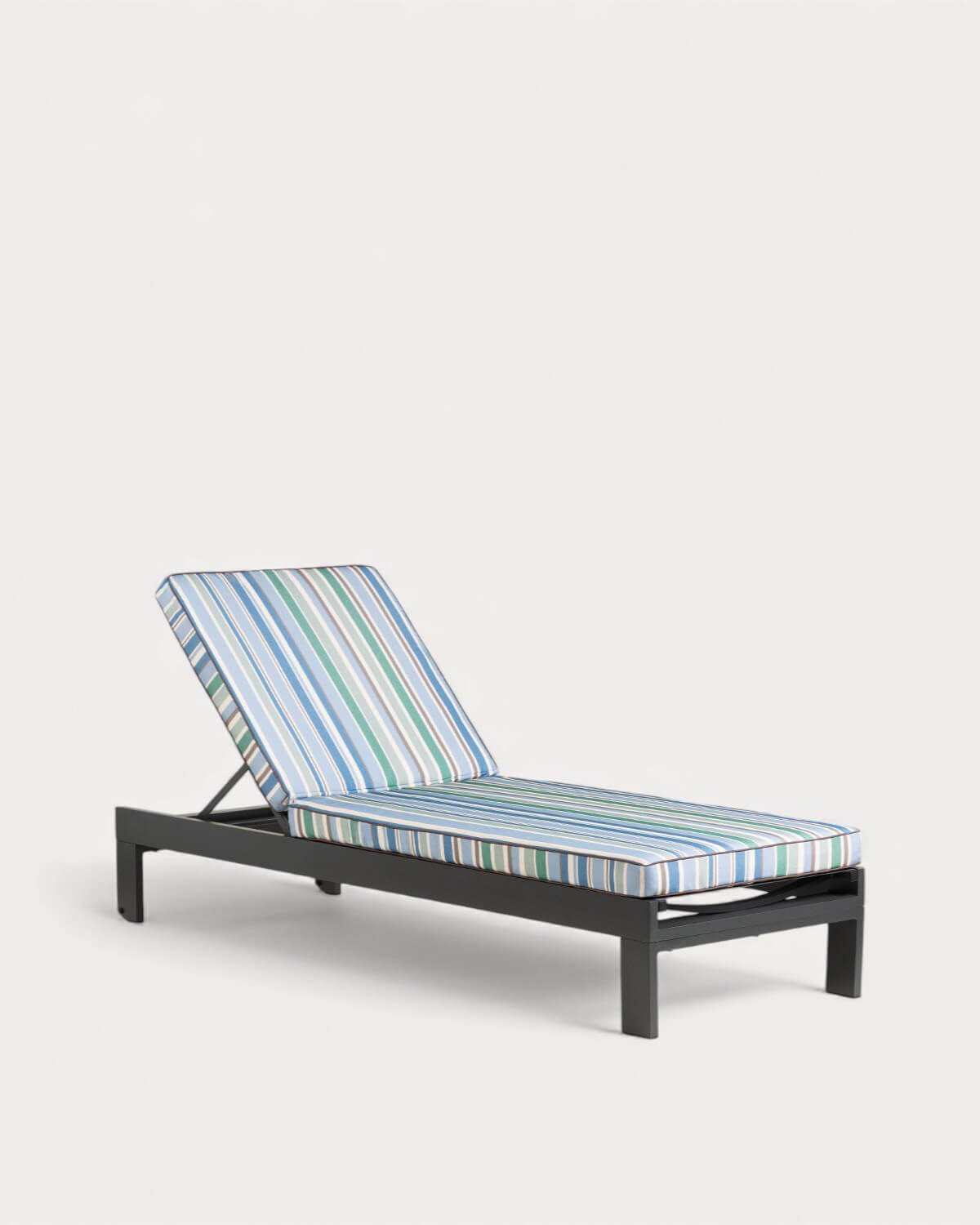 Tumbona Reclinable de Aluminio Kreta con Cojín de Tela Edimbra