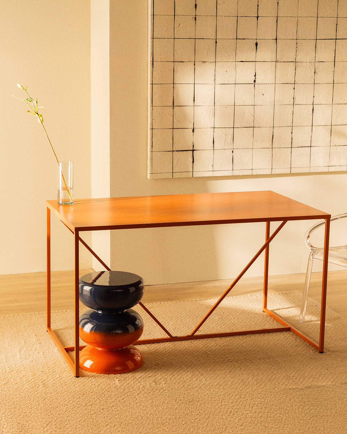 Mesa de Comedor de Acero Laminado (140x80 cm) Ibiza, imagen de galer&iacute;a 2