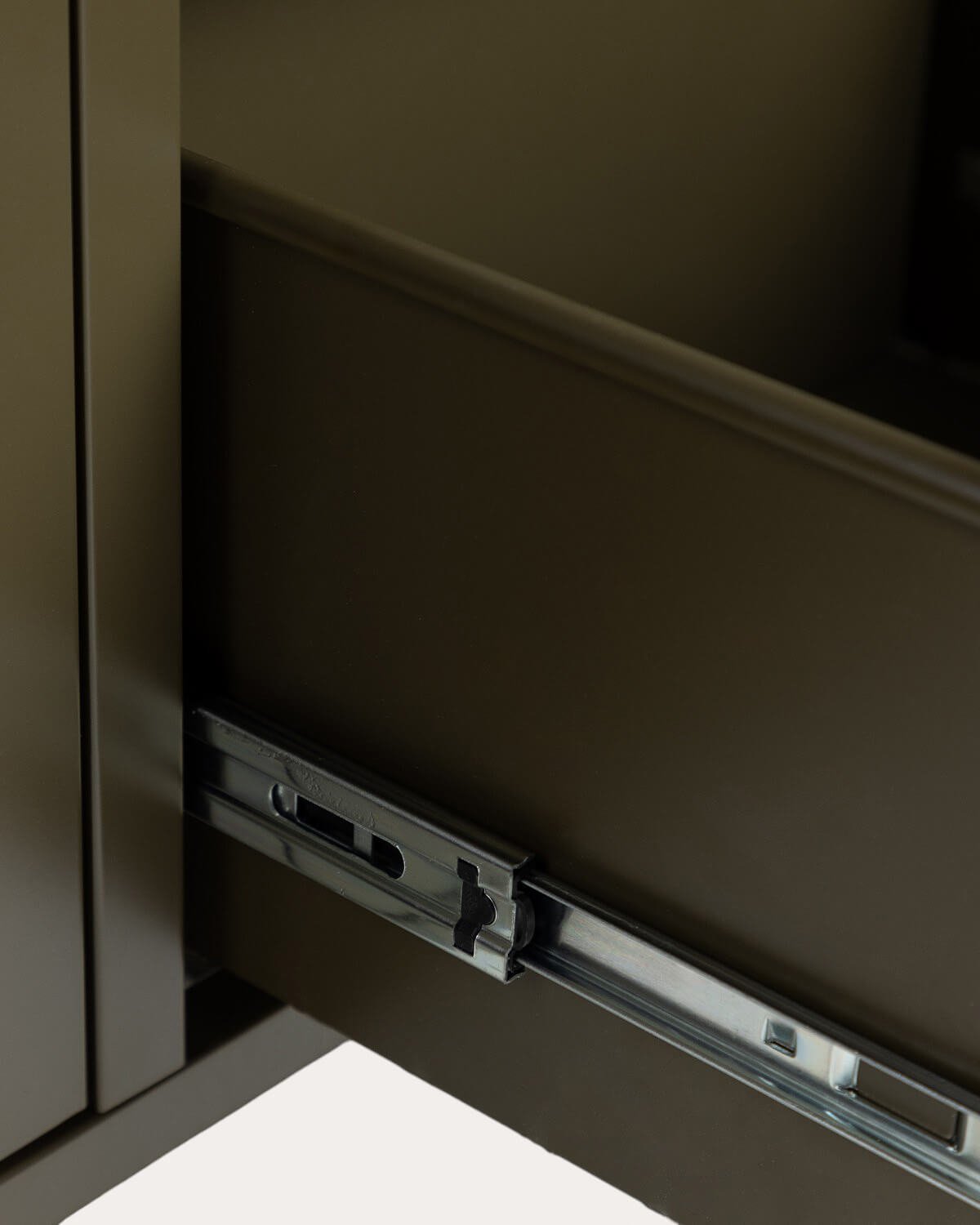 Aparador Bajo 2 Puertas y 3 Cajones Acero Laminado y Vidrio Andrius, imagen de galer&iacute;a 8