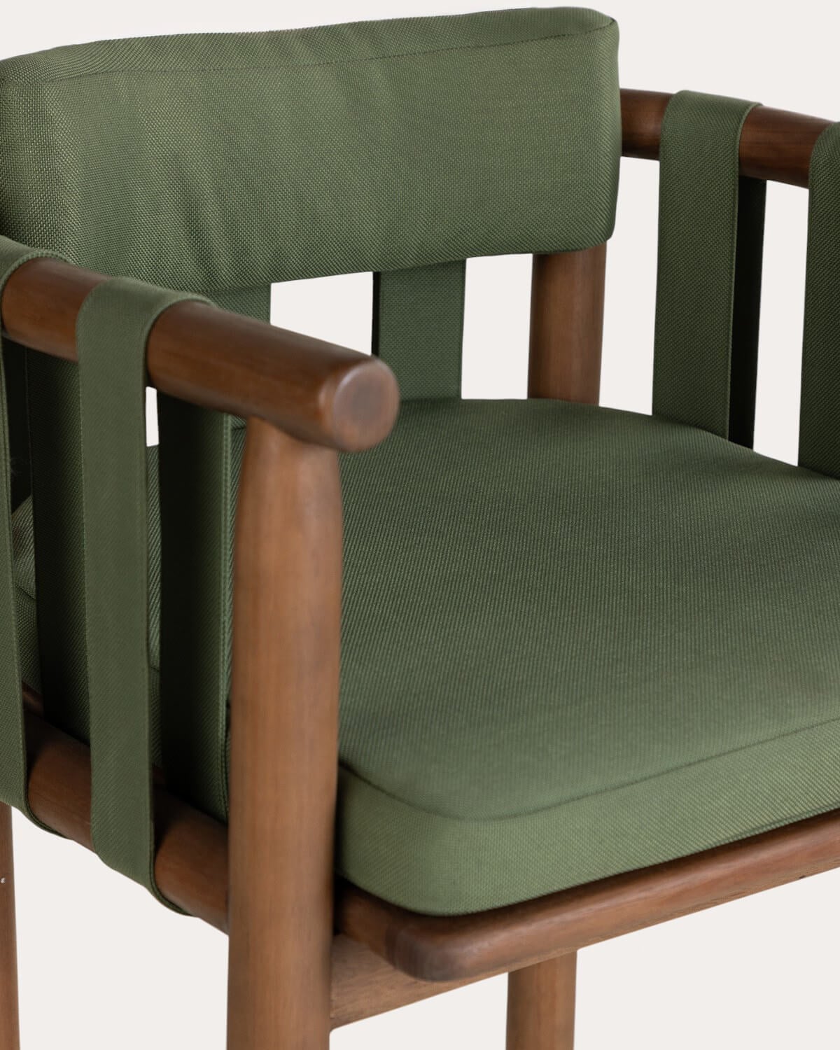 Taburete Alto de Exterior de Madera de Eucalipto y Tela (75 cm) Edvard, imagen de galer&iacute;a 5