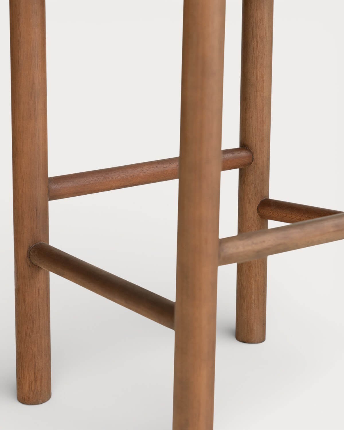 Taburete Alto de Madera de Eucalipto y Tela  (75 cm) Edvard, imagen de galer&iacute;a 6