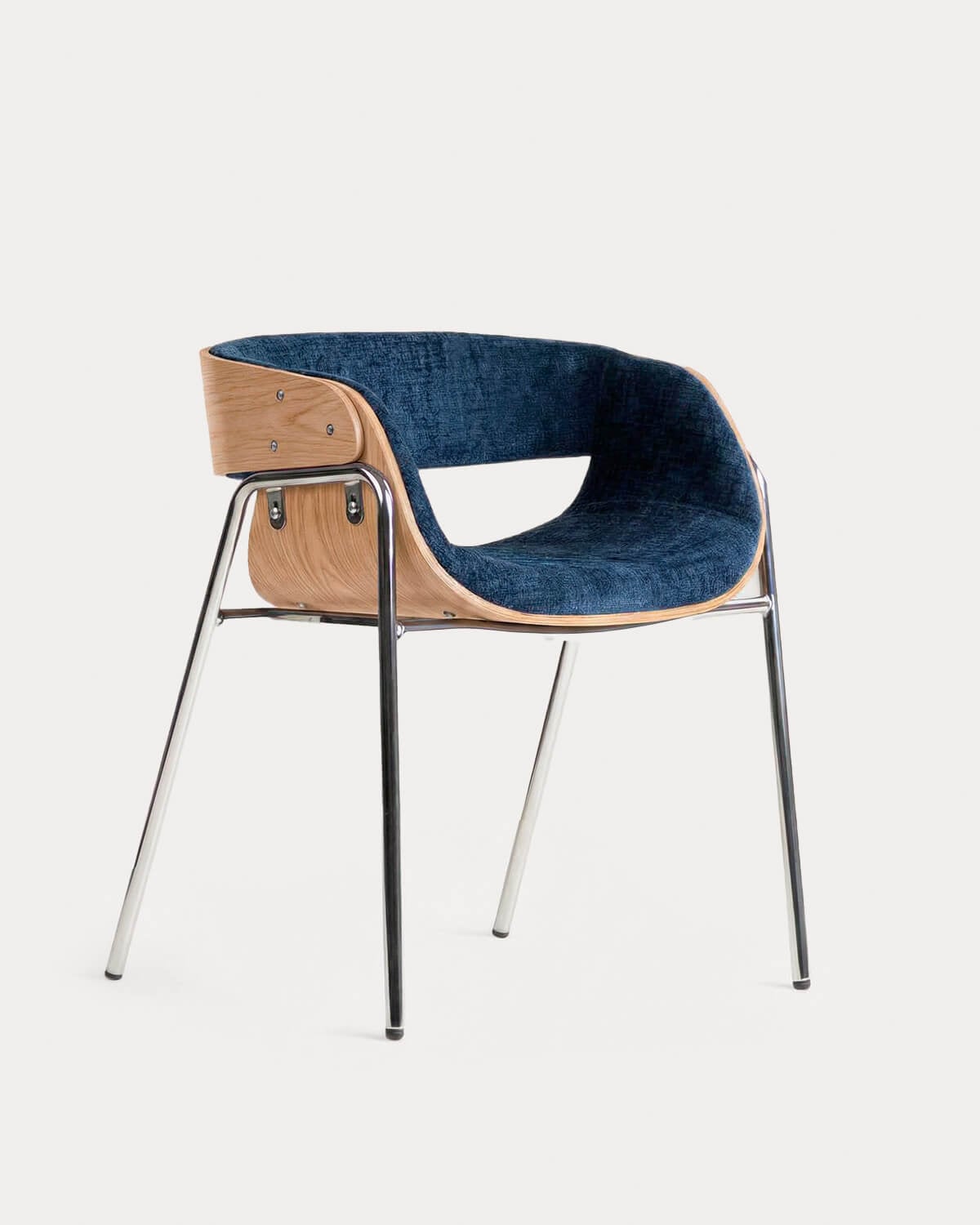 Silla de Comedor de Madera y Tela Berlin, imagen de galer&iacute;a 1