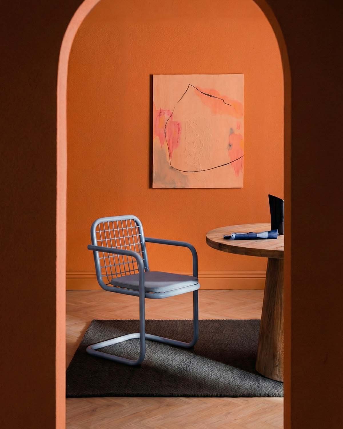 Silla de Comedor con Reposabrazos de Metal Biaritz, imagen de galer&iacute;a 2