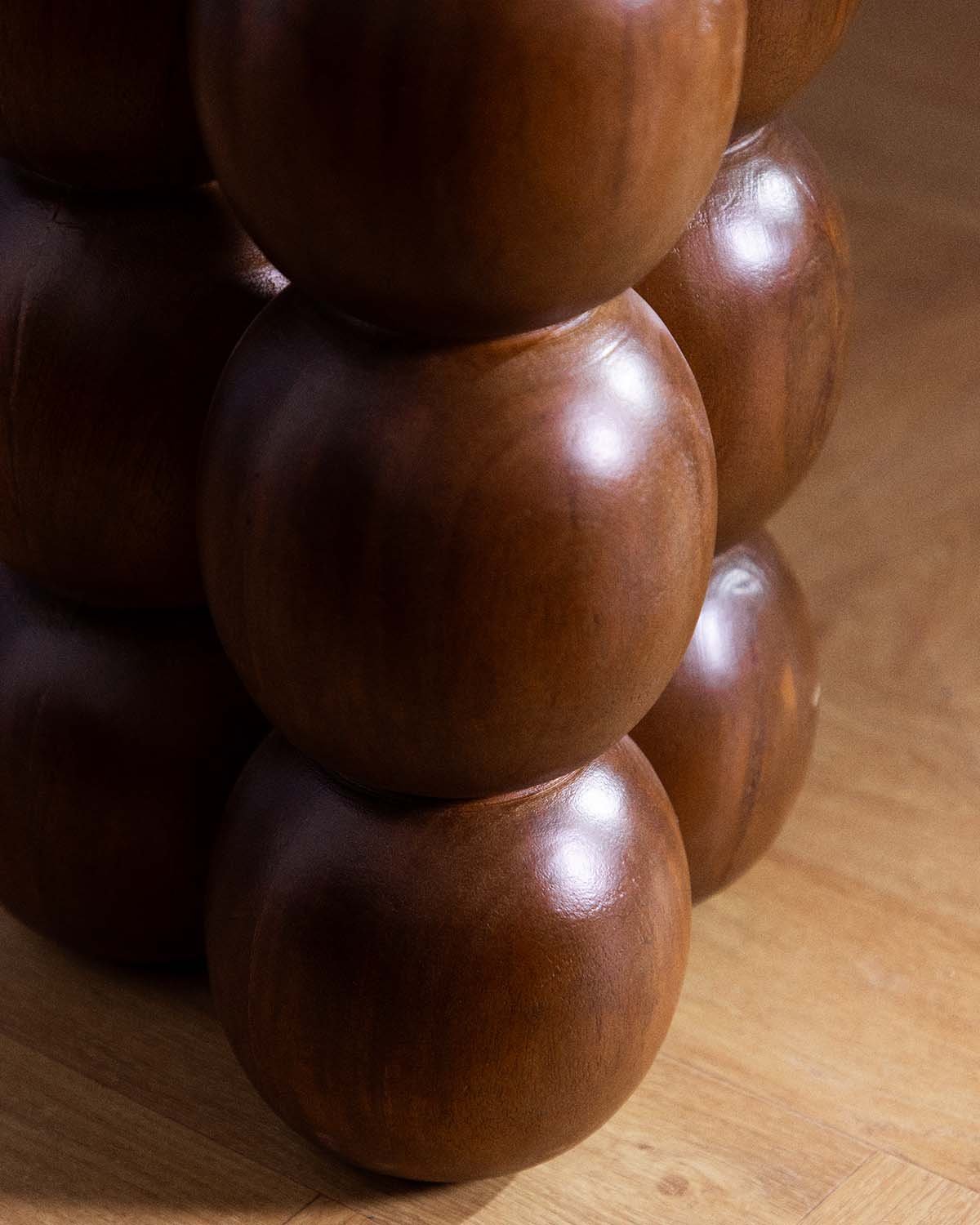 Mesa Auxiliar Redonda de Madera de Mango (Ø50 cm) Demian, imagen de galer&iacute;a 3