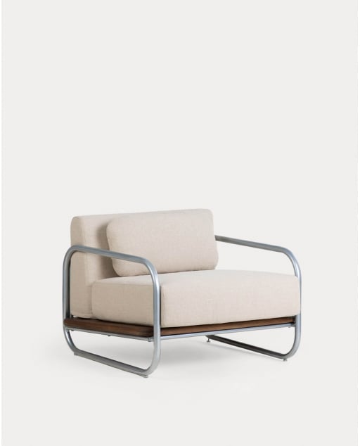 Sillón de Jardín de Metal y Tela Ahrus