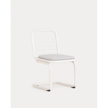 Pack 2 Sillas de Exterior de Metal Biaritz Beige Seashell - The Masie