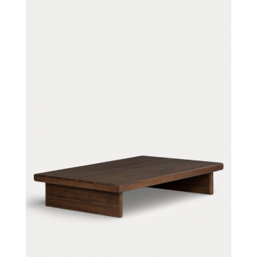 Mesa de Centro de Exterior Rectangular de Madera de Acacia (135x82 cm) Ayanis Madera de Acacia Oscuro - The Masie
