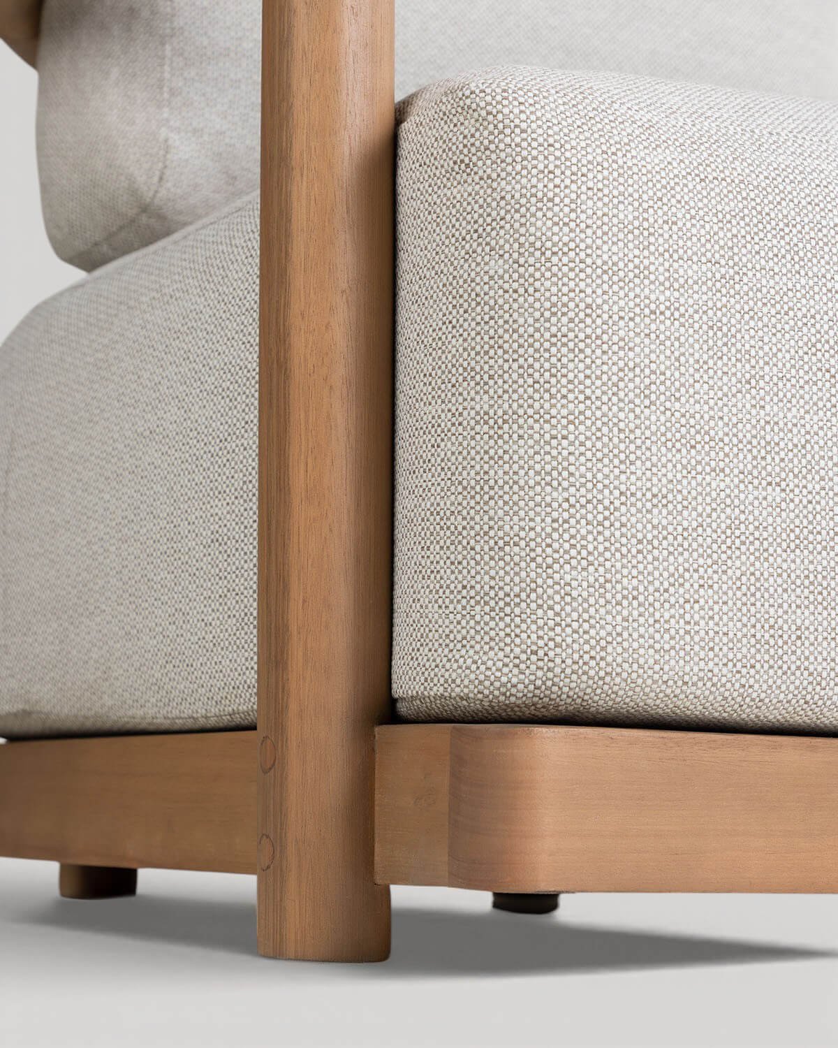 Pack 2 Sillones de Jardín de Madera de Eucalipto y Tela Elnes, imagen de galer&iacute;a 6