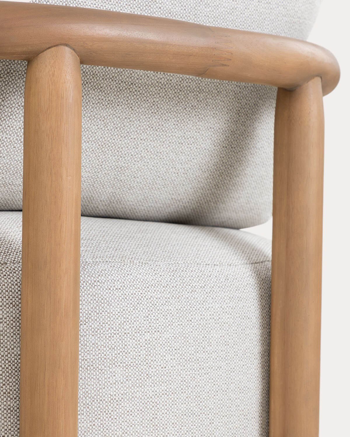 Pack 2 Sillones de Jardín de Madera de Eucalipto y Tela Elnes, imagen de galer&iacute;a 5