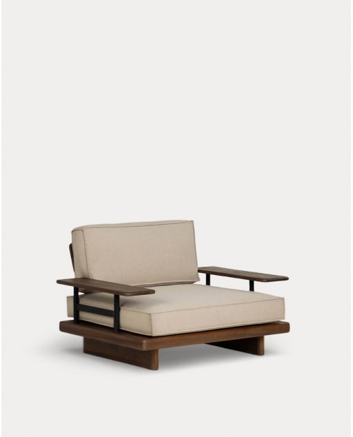 Sillón de Jardín de Madera de Acacia y Metal Ayanis