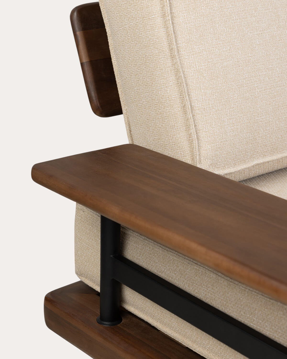 Sofá 2 Plazas de Jardín de Madera de Acacia y Metal Ayanis, imagen de galer&iacute;a 6