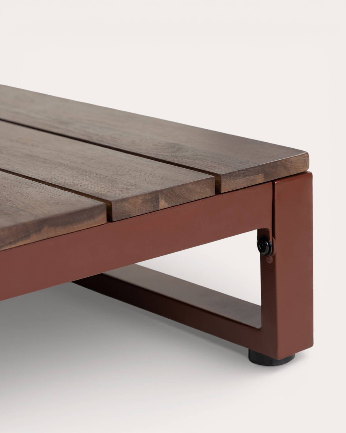 Mesa de Centro Cuadrada de Madera de Acacia y Metal (100x100 cm) Kristen, imagen de galer&iacute;a 5