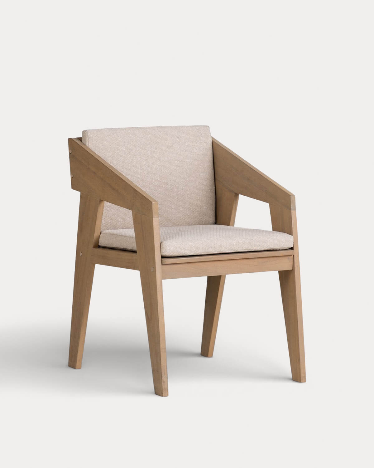 Silla de Comedor con Reposabrazos de Madera de Acacia Tanon, imagen de galer&iacute;a 1