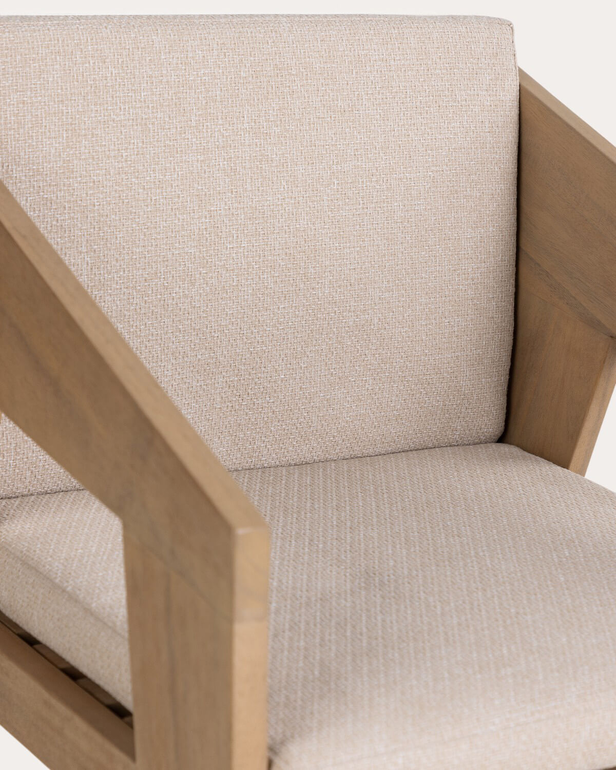 Silla de Exterior con Reposabrazos de Madera de Acacia y Tela Tanon, imagen de galer&iacute;a 4