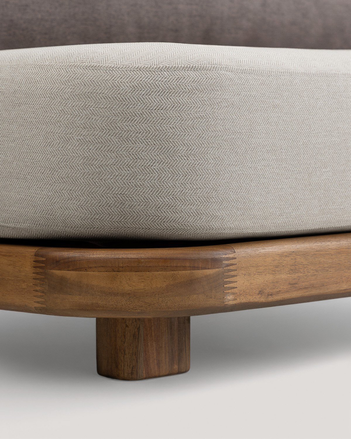 Sofá Modular de Jardín 2 Piezas Módulo Sofá y Módulo Central de Madera de Acacia y Tela Redik, imagen de galer&iacute;a 6