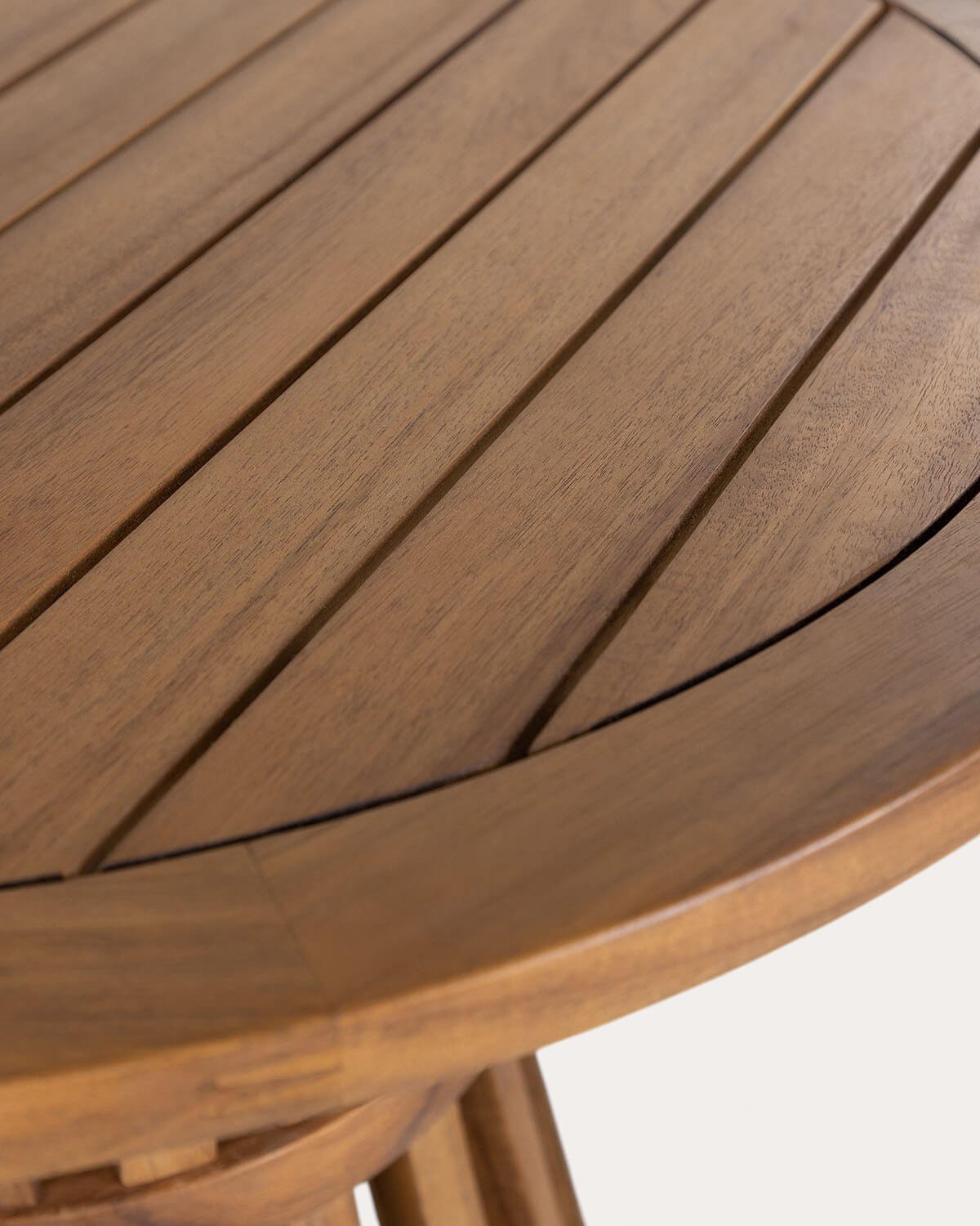 Mesa Alta de Exterior Redonda de Madera de Acacia (Ø70 cm) Hazan, imagen de galer&iacute;a 3