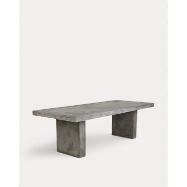 Mesa de Comedor Rectangular de Cemento (245x100 cm) Itxaso Gris Concrete - The Masie