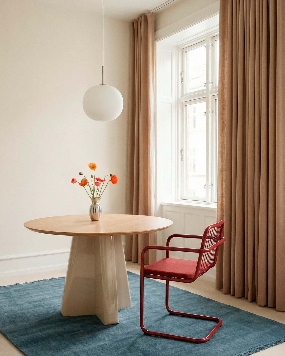 Mesa de Comedor Redonda de Madera (Ø120 cm) Roxenna, imagen de galer&iacute;a 2