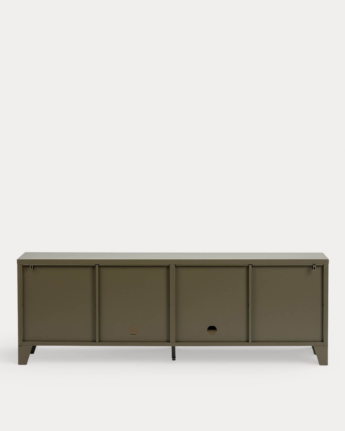 Mueble de TV 4 Puertas Acero Laminado y Vidrio Andrius, imagen de galer&iacute;a 6