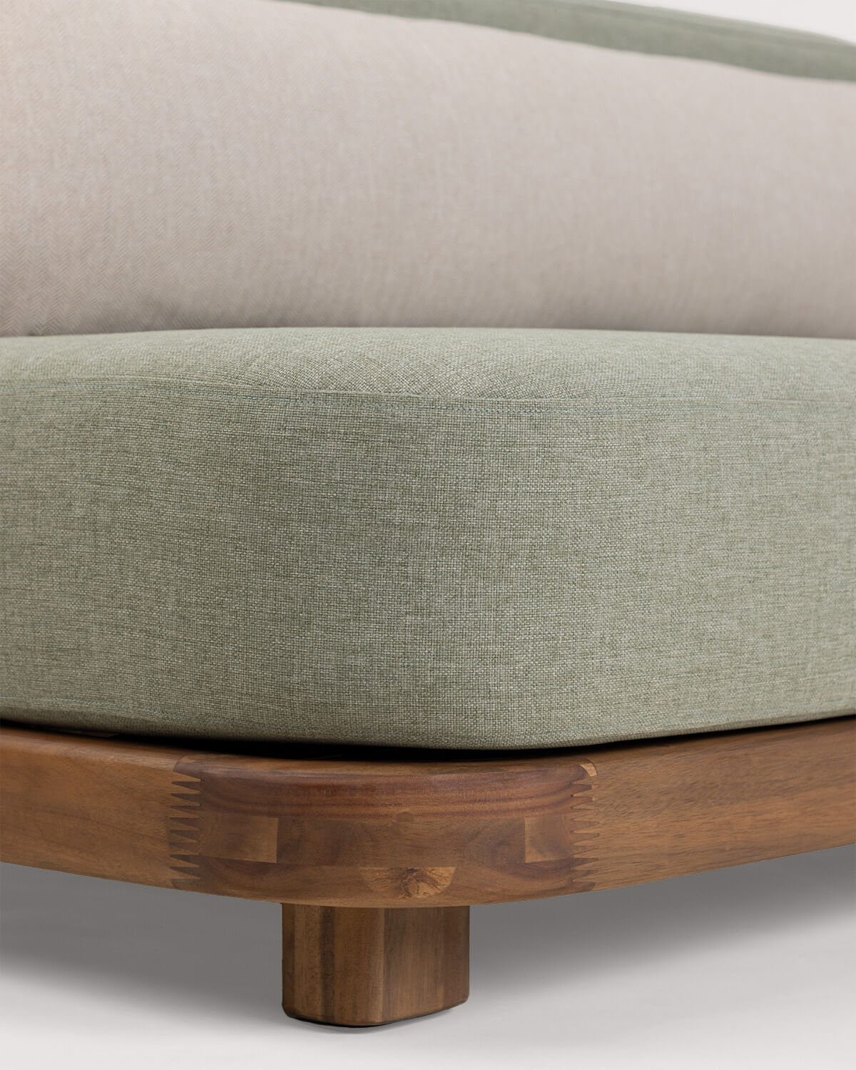 Sofá Modular de Jardín 3 Piezas Módulo Sofá, Módulo Central y Módulo Esquinero de Madera de Acacia y Tela Redik, imagen de galer&iacute;a 9