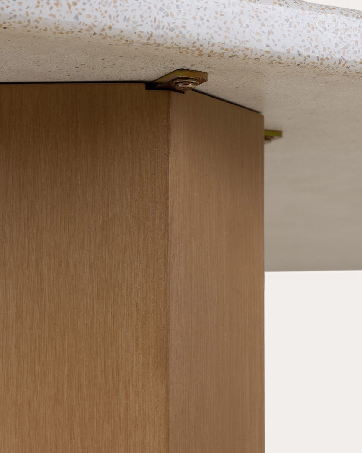 Mesa de Exterior Rectangular de Terrazo y Madera de Acacia (270x120 cm) Ixiar, imagen de galer&iacute;a 5