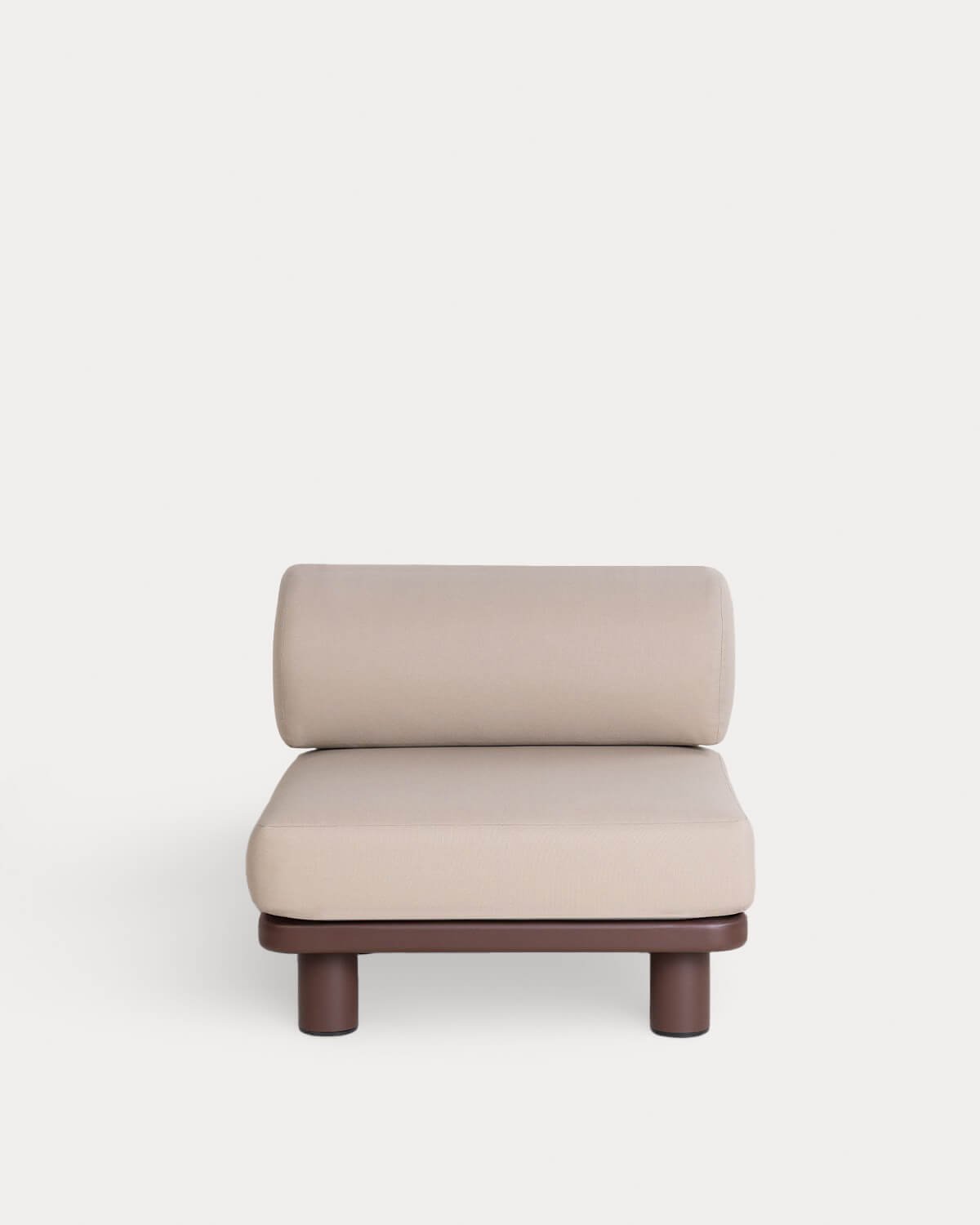 Sofá Modular de Jardín 3 Piezas con 2 Módulo Esquinero y Módulo Central de Aluminio y Tela Lantana, imagen de galer&iacute;a 2