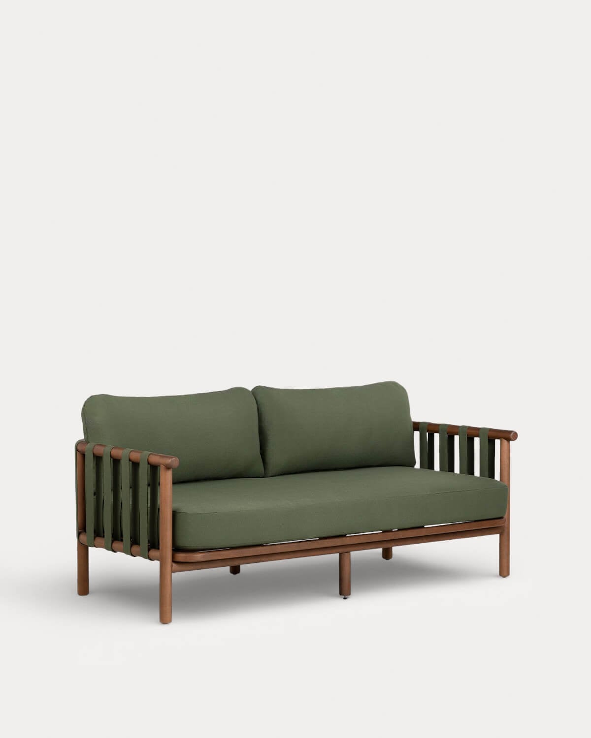 Sofá 2 Plazas de Jardín de Madera de Eucalipto y Tela Edvard, imagen de galer&iacute;a 1