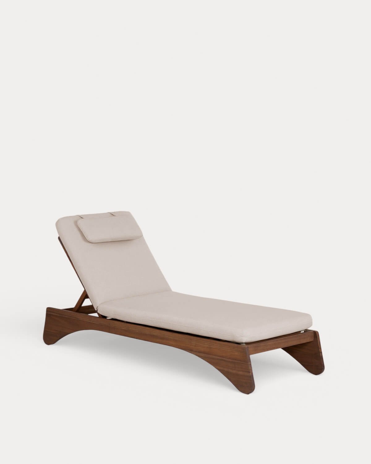 Tumbona Reclinable de Madera de Acacia y Tela Lorent, imagen de galer&iacute;a 1