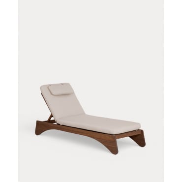 Tumbona Reclinable de Madera de Acacia y Tela Lorent Acacia Medio - The Masie