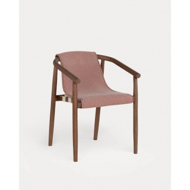 Pack 2 Sillas de Comedor de Madera de Eucalipto y Tela Clhoti Rojo Brick - The Masie
