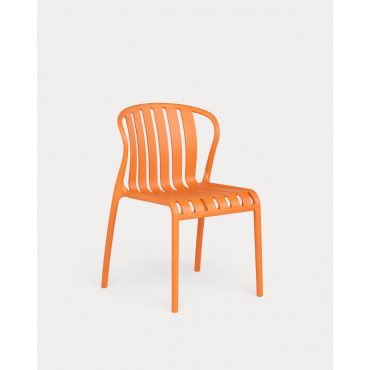Pack 2 Sillas de Comedor de Polipropileno Baztan Naranja Terra - The Masie