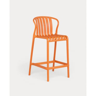 Pack 2 Taburetes Altos de Polipropileno (65 cm) Baztan Naranja Terra - The Masie