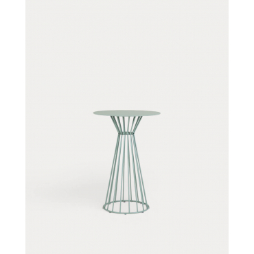 Mesa Alta Redonda de Metal (Ø70 cm) Nouli Verde Sage - The Masie