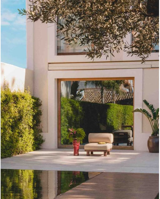 Módulo Central de Jardín de Aluminio y Tela para Sofá Modular Lantana